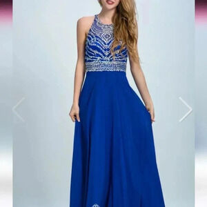 Promfy A-line chiffon ombre party dress